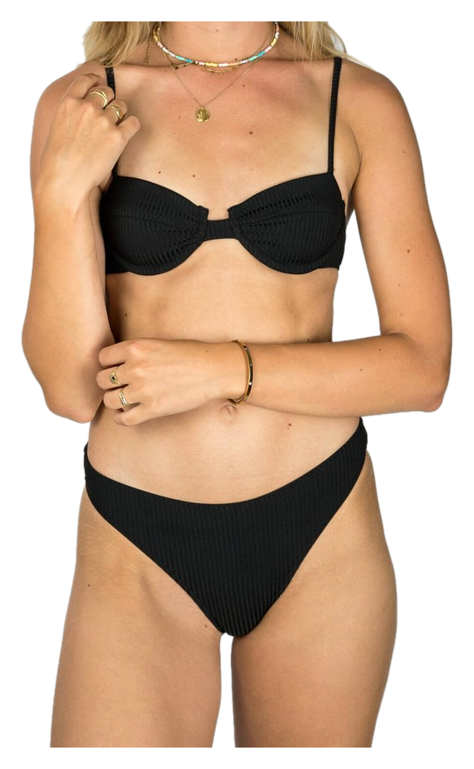 black bikini zwarte bikini broekje mix and match bottom black style sunday swim the label dutch label bayu aya the label hunkemoller loavies zalando set swimwear style 2021 econyl recycle sustainable style new cheecky fit back brazilian high waist fit classic style bottom (6875609202859)