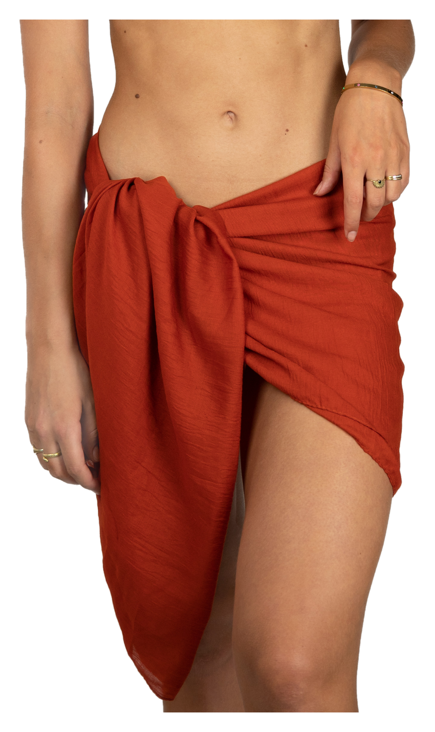 long or short red rood warm terracotta sunday swim sarong omslagdoek blauw doorzichtig sheer soft fabric tie tying neck over swimsuit badpak swim knoop mix and match carefree bayu fabric recycled sustainable loavies zalando hunkemoller jurk dress sarong ties (6875627913387)